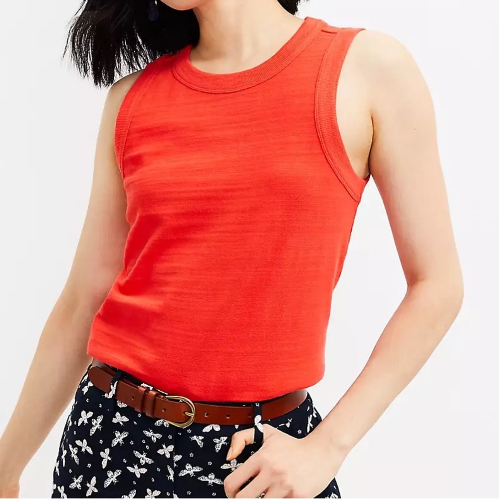 NWT - Loft - Harbor Tank Top - Red - XL - 100% Cotton